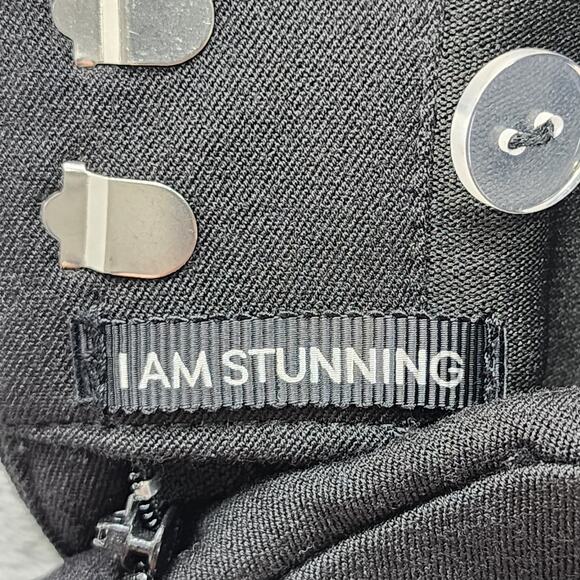 Maurices Pants Women 5/6 Black Low Rise Slim Leg Crop Capri Button Tab Waist - Picture 9 of 14